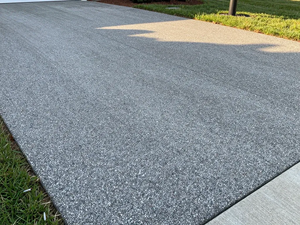 Seeded exposed aggregate concrete walkway in Madison, AL